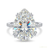 6.25 ct DEW Off White Moissanite Solitaire Ring in Certified Shine 18K Gold Plated Verm 18K Gold Plated – white background main image