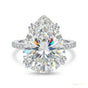6.25 ct DEW Off White Moissanite Solitaire Ring in Certified Shine 18K Gold Plated Verm 18K Gold Plated