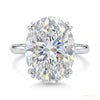 6.50 ct DEW Certified White Moissanite Solitaire Ring – Elegant Fall Gift for Her 18K G 18K Gold Plated – white background main image