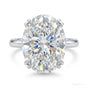 6.50 ct DEW Certified White Moissanite Solitaire Ring – Elegant Fall Gift for Her 18K G 18K Gold Plated