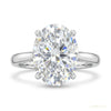 6.50 ct DEW Certified White Moissanite Solitaire Ring in – Festive Gift 18K Gold Plated – white background main image