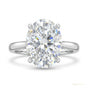 6.50 ct DEW Certified White Moissanite Solitaire Ring in – Festive Gift 18K Gold Plated