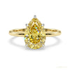 6.50 ct DEW Champagne Treated Moissanite Solitaire Ring Gift for Wife 18K Gold Plated V 18K Gold Plated – white background main image