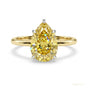 6.50 ct DEW Champagne Treated Moissanite Solitaire Ring Gift for Wife 18K Gold Plated V 18K Gold Plated