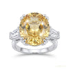 6.70 ct DEW Champagne Moissanite Ring in – Unique Wedding Gift Idea 18K Gold Plated Ver 18K Gold Plated – white background main image