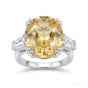 6.70 ct DEW Champagne Moissanite Ring in – Unique Wedding Gift Idea 18K Gold Plated Ver 18K Gold Plated