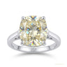 6.75 ct DEW Cushion Cut White Moissanite Ring 18K Gold Plated in 18K Gold Plated Vermeil