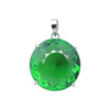 GEMHUB Green Amethyst Round 133.4 Ct natural gemstone pendant in 925 sterling silver