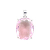 GEMHUB Pink Topaz Cushion 86.45 Ct natural gemstone pendant in 925 sterling silver