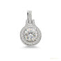 6.60 ct DEW Certified F VS1 White Moissanite Pendant in Gold Vermeil – Gift for Her