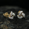 18K Yellow Gold Natural Diamond 0.60 Ct. Stud Earrings EGL Certified
