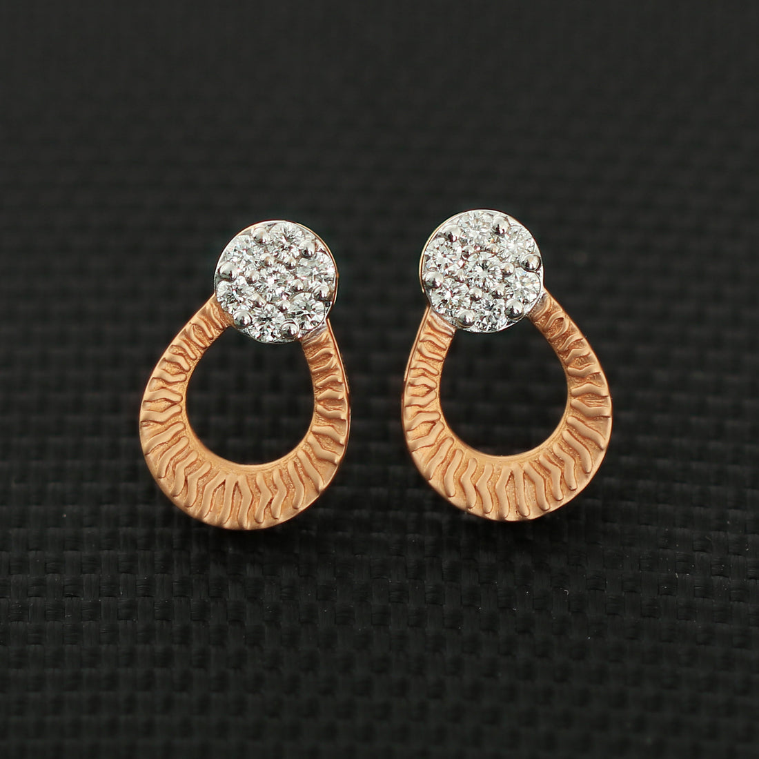 18KT Gold IGI Certified 0.32 Ct. Natural Diamond Stud Earrings gift for wife