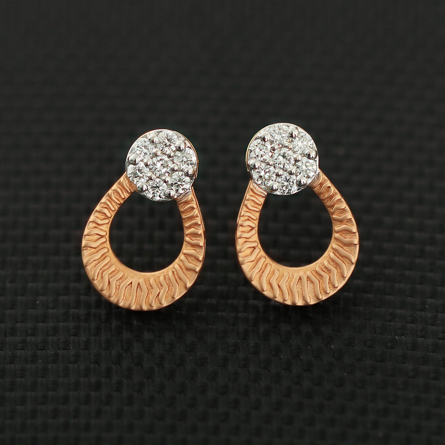 18KT Gold IGI Certified 0.32 Ct. Natural Diamond Stud Earrings gift for wife