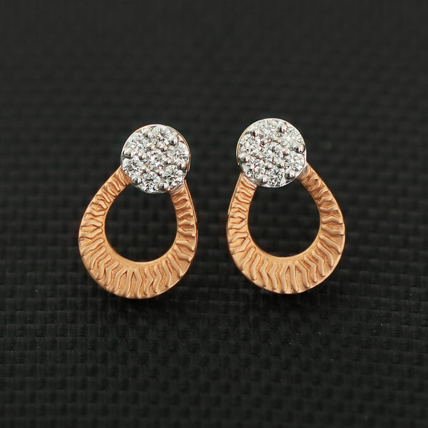 18KT Gold IGI Certified 0.32 Ct. Natural Diamond Stud Earrings gift for wife