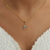 0.38 Ct Natural Diamond Pendant And Earrings Set 18KT Yellow Gold IGI Certified