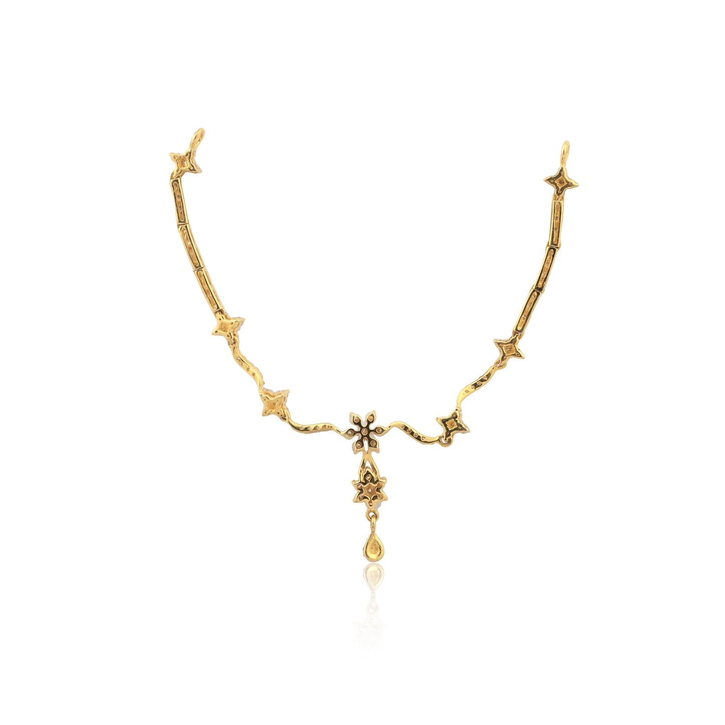 Elegant Diamond Necklace and Earring Set
