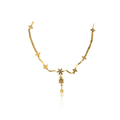 Elegant Diamond Necklace and Earring Set