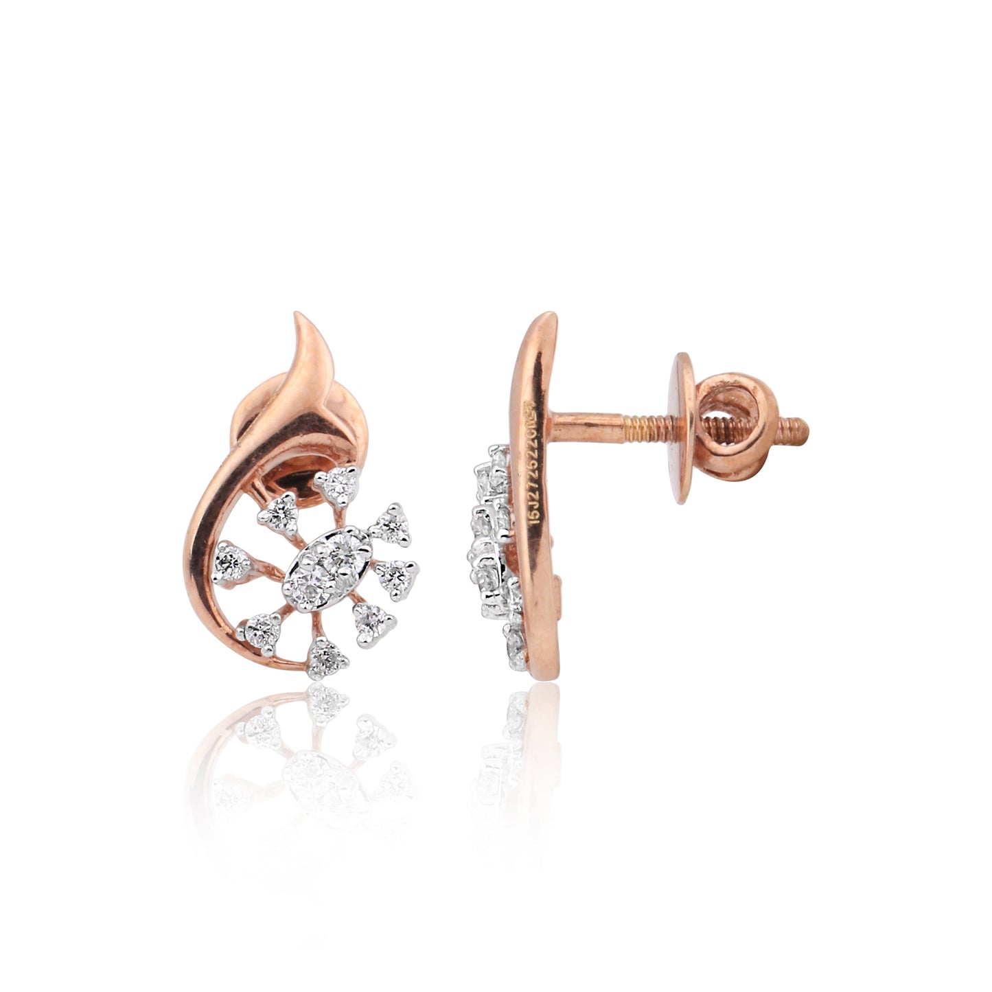 0.55 Ct Natural Diamond Pendant Set IGI Certified 18K Gold SI-I1 for Women