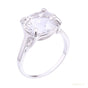 7.40 ct DEW Certified White Moissanite Solitaire Ring – Fall Wedding Gift for Her 18K G 18K Gold Plated