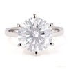 7.50 ct DEW Certified White Moissanite Solitaire Ring in – Gift for Wife 18K Gold Plate 18K Gold Plated – white background main image