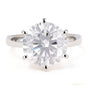 7.50 ct DEW Certified White Moissanite Solitaire Ring in – Gift for Wife 18K Gold Plate 18K Gold Plated