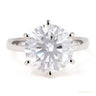 7.50 ct DEW Certified White Moissanite Solitaire Ring in – Gift for Wife 18K Gold Plated in 18K Gold Plated Vermeil