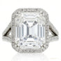 7.50 ct DEW Off White Treated Moissanite Ring Wedding Gift for Women 18K Gold Plated Ve 18K Gold Plated