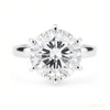 7.50 ct DEW White Moissanite Ring in – Elegant Jewellery for Mom's Gift 18K Gold Plated V 18K Gold Plated – white background main image
