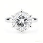 7.50 ct DEW White Moissanite Ring in – Elegant Jewellery for Mom's Gift 18K Gold Plated V 18K Gold Plated