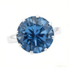 7.75ct VS1 Blue Moissanite Ring Certified Gift For Love 18K Gold Plated – white background main image