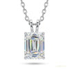 7.00 ct DEW White Certified Moissanite Pendant in Gold Vermeil Holiday Gift for Her – white background main image