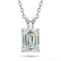 7.00 ct DEW White Certified Moissanite Pendant in Gold Vermeil Holiday Gift for Her