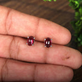 GEMHUB 925 Sterling Silver Gemstone Stud Earrings - Purple Amethyst 4.15 Ct