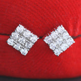 GEMHUB 925 Sterling Silver Gemstone Stud Earrings - White Zircon 5.60 Ct