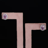 GEMHUB 925 Sterling Silver Gemstone Stud Earrings - Purple Amethyst 7.25 Ct