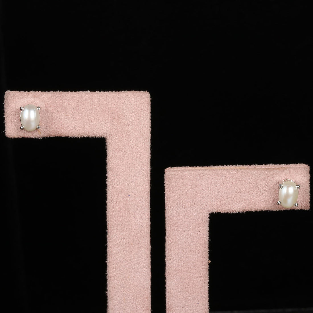 GEMHUB 925 Sterling Silver Gemstone Stud Earrings - White Pearl 2.65 Ct / White Pearl 3.10 Ct