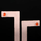 GEMHUB 925 Sterling Silver Gemstone Stud Earrings - Orange Carnelian 3.85 Ct