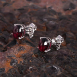 GEMHUB 925 Sterling Silver Gemstone Stud Earrings - Purple Amethyst 4.15 Ct