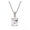 7.30 ct DEW Certified Moissanite Pendant in Gold Vermeil for Thanksgiving Gift – white background main image
