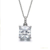 7.30 ct DEW F VS1 White Moissanite Pendant in Gold Vermeil – Birthday Gift for Wife – white background main image