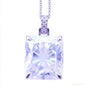 7.30 ct DEW White Moissanite Pendant in Gold Vermeil – Perfect Birthday Surprise