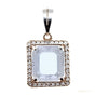 7.30 ct DEW White Moissanite Solitaire Pendant Vermeil