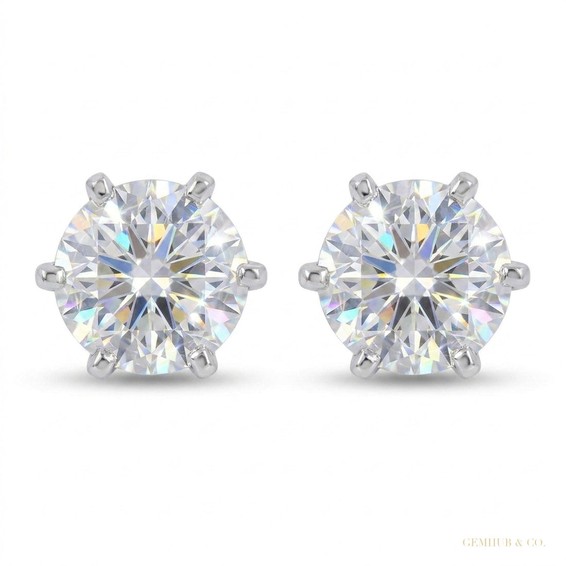7.30 ct DEW Certified White Moissanite Gold Vermeil Dangler Earrings For Women Gift – white background main image
