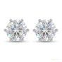 7.30 ct DEW Certified White Moissanite Gold Vermeil Dangler Earrings For Women Gift