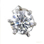 7.30 ct DEW Certified White Moissanite In Gold Vermeil Dangler Earrings
