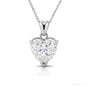 7.50ct DEW White Moissanite Heart Cut Pendant Necklace