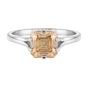 4.0ct DEW Champagne Moissanite Asscher Solitaire Ring
