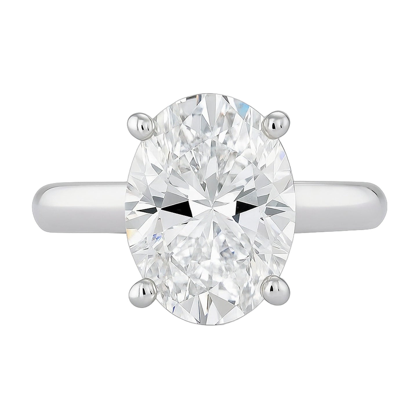 4.0 ct White Oval