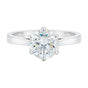5.5ct DEW White Moissanite Round Solitaire Ring