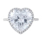 6.7ct DEW White Moissanite Heart Solitaire Ring
